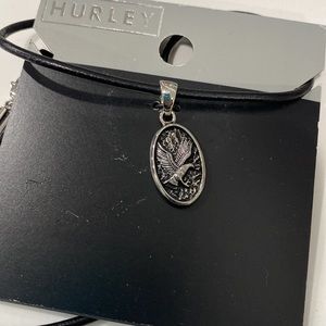 Hurley NWT Eagle Cord Charm Necklace